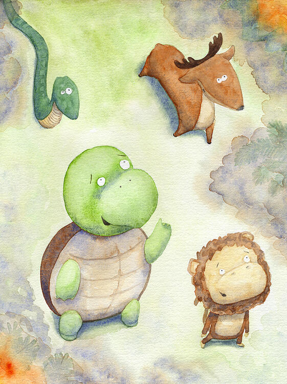 Illustration for children's book "Wisdom from the Gita for kids"