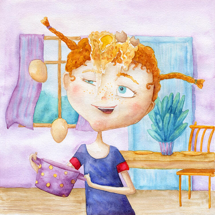 Illustration for my interpretation of Pippy Longstocking