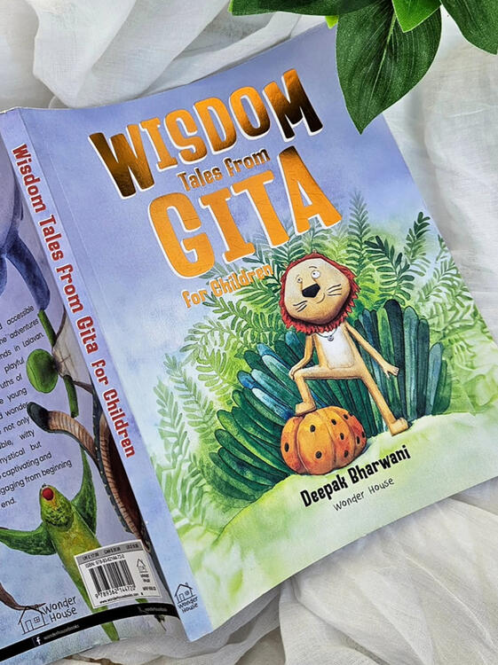Cover for children's book "Wisdom from the Gita for kids"