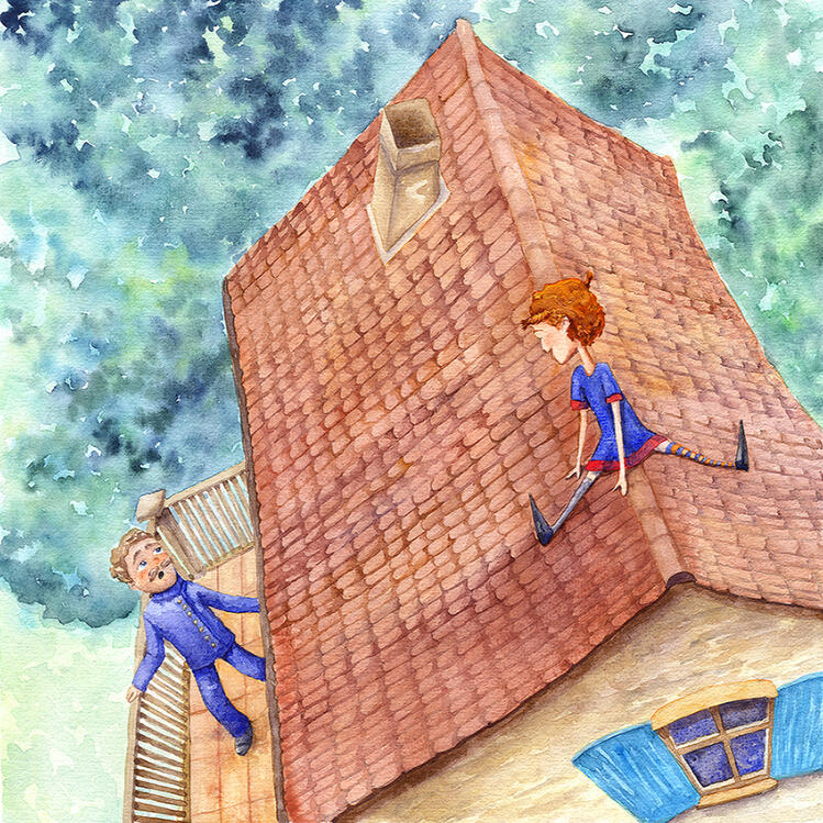 Illustration for my interpretation of Pippy Longstocking